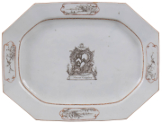 Chinese Export Armorial Platter with the Arms of Samuel Vaughan, c.1750