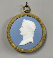 View 4: Sevres Blue and White Jasper Medallion of Emperor Napoleon, c. 1810