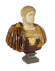 View 1: Marble and Porphyry Bust of the Emperor Nero