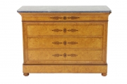 French Restauration Burr Ash Chest of Drawers, c. 1825
