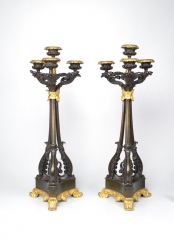 View 2: Pair of Louis-Philippe Bronze and Ormolu Candelabra, c. 1840