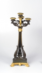 View 4: Pair of Louis-Philippe Bronze and Ormolu Candelabra, c. 1840