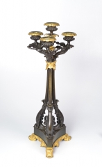 View 5: Pair of Louis-Philippe Bronze and Ormolu Candelabra, c. 1840