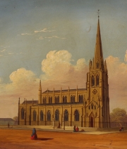 View 4: Jennens & Bettridge Papier Mache Desk Folio, "Parish Church, Preston", c. 1855