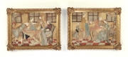View 10: Pair of Folk Art Dressed Pictures, Continental, c. 1780