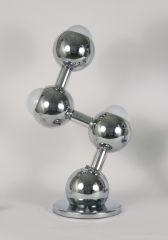View 3: Pair of Chrome "Molecule" Lamps, c. 1970