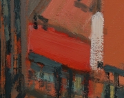 View 7: City in Orange and Green 32" x 58"