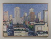 View 2: Aerial View of Downtown with Trees 40" x 56"
