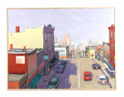 View 2: Mark Horton (b.1953) "City Neighborhood on Hill" 36" x 48"