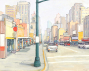 Mark Horton (b.1953) "Downtown", 41" x 51"