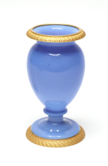 View 1: Charles X Blue Opaline Small Vase, c. 1825