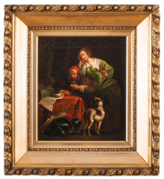 View 2: "Der Antiquitatenhandler" (The Antiques Dealer), Oil on Canvas, 19th c.