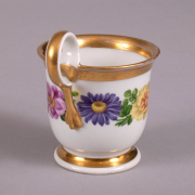 View 3: Biedermeier Vienna Botanical Cup and Saucer, c. 1823
