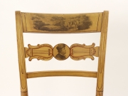 View 9: Set of Four New York Yellow Fancy Chairs with Benjamin Franklin, c. 1820